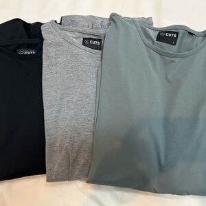 Cuts Clothing Long Sleeve Tees - Black, Gray, and Green